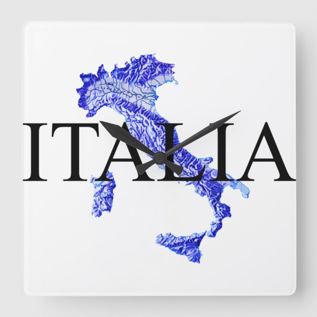 Italien Quadratische Wanduhr (Vorderseite)