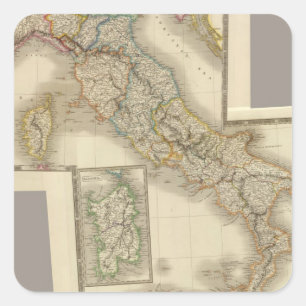 Italien Quadratischer Aufkleber