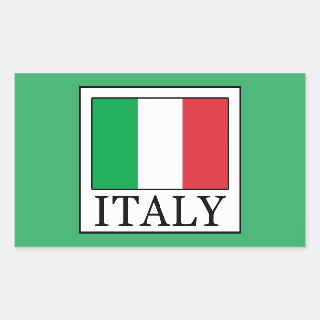 Italien Rechteckiger Aufkleber (Vorderseite)