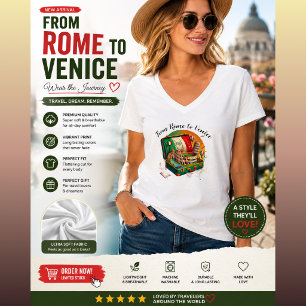 Italien Reise Sehenswürdigkeiten Collage T-Shirt  