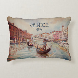 Italien Reise - VENEDIG Aquarell-Souvenir Dekokissen