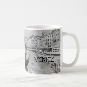 Italien Reise - VENEDIG schwarz-weiß Souvenir Kaffeetasse