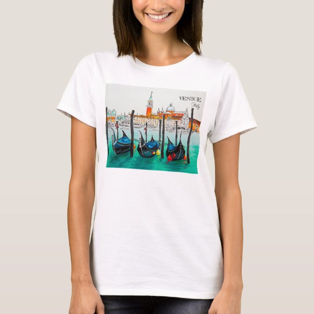 Italien Reisen - VENICE AquarellSouvenir T-Shirt (Vorderseite)