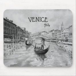 Italien Reisen - VENICE-Souvenir in Schwarz-Weiß Mousepad