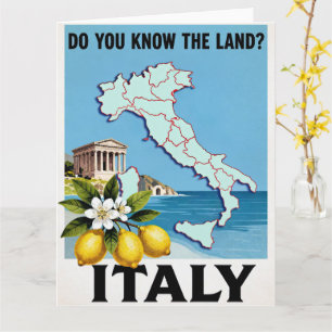 Italien Reiseplakat, Karte