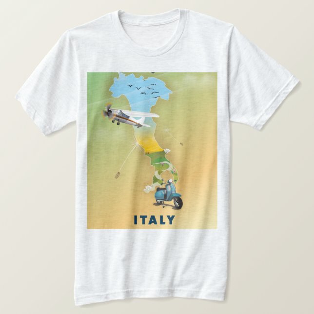 Italien Reiseplakat. T-Shirt (Design vorne)