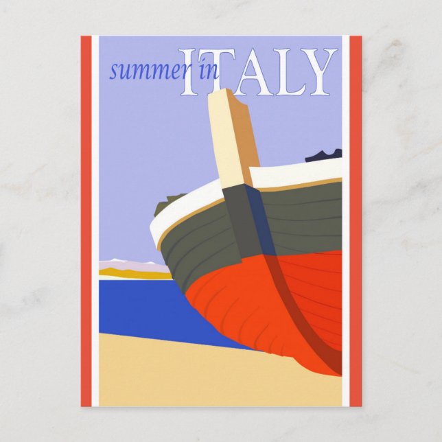 Italien Retro Vintages Italienisches Reiseplakat Postkarte (Vorderseite)