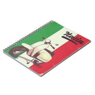 Italien Roller Vintage-Reiseplakat Notizblock
