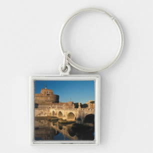 Italien, Rom, Castel Sant'Angelo und Fluss Schlüsselanhänger