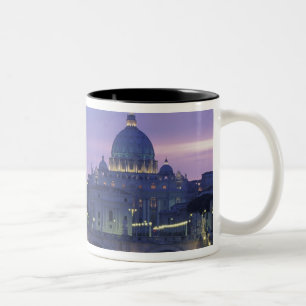 Italien, Rom Petersdom und Ponte Sant Angelo, Zweifarbige Tasse