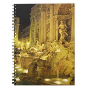 Italien, Rom. Trevi-Brunnen bei Nacht. Notizblock
