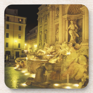 Italien, Rom. Trevi-Brunnen bei Nacht. Untersetzer