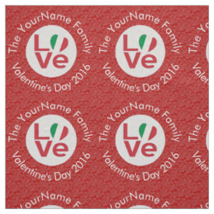 Italien Rot LOVE Flag Personalisiert Stoff