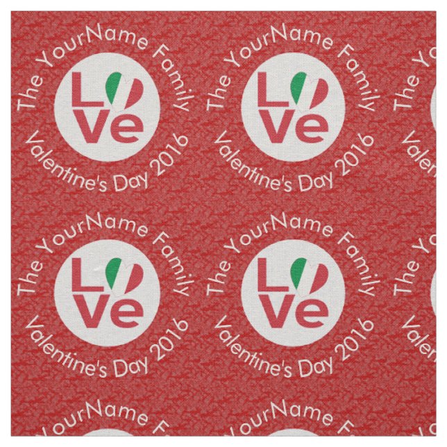 Italien - Rote LIEBE Personalisiert Stoff (Muster)