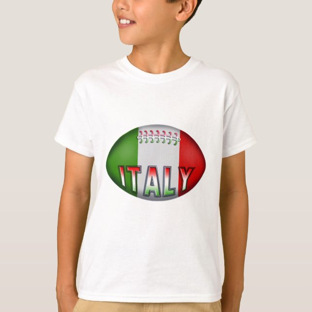 Italien-Rugbyball T-Shirt (Vorderseite)