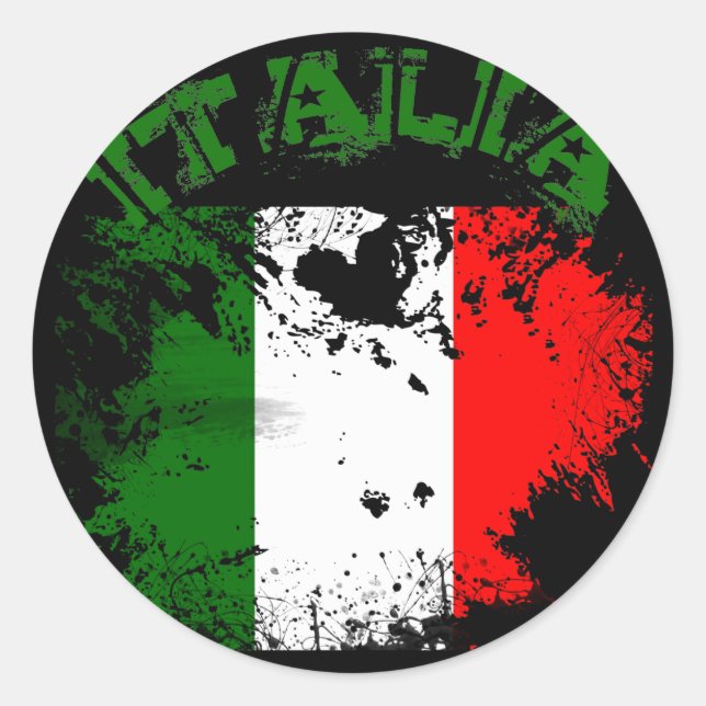 ITALIEN RUNDER AUFKLEBER (Vorderseite)