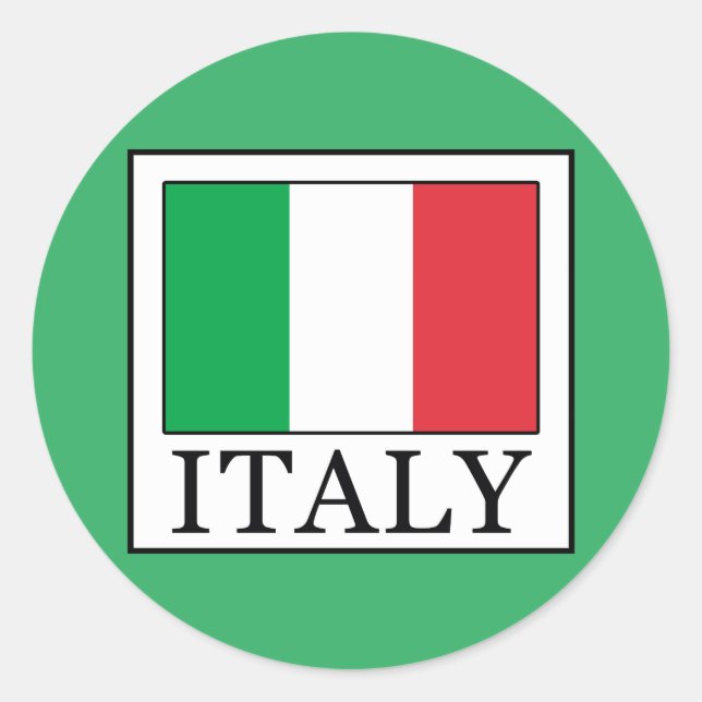 Italien Runder Aufkleber (Vorderseite)