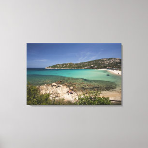 Italien, Sardinien, Baja Sardinia. Resort Strand. Leinwanddruck