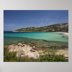 Italien, Sardinien, Baja Sardinien. Resort Strand. Poster
