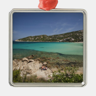 Italien, Sardinien, Baja Sardinien. Resortstrand. Silbernes Ornament