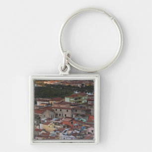 Italien, Sardinien, Bosa. Stadtansicht von Castell Schlüsselanhänger