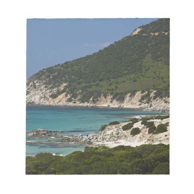 Italien, Sardinien, Solanas. Beach. Notizblock (Vorderseite)
