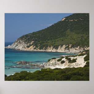 Italien, Sardinien, Solanas. Strand. Poster