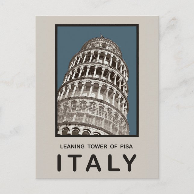 Italien Schiefer Turm von Pisa Postkarte (Vorderseite)