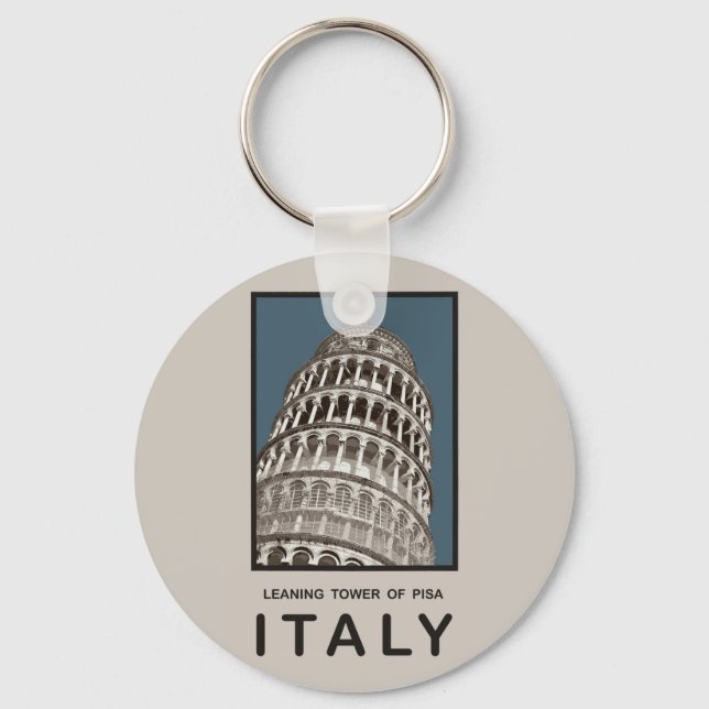 Italien Schiefer Turm von Pisa Schlüsselanhänger (Vorderseite)