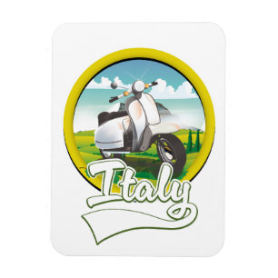 Italien Scooter Reiselogo Magnet