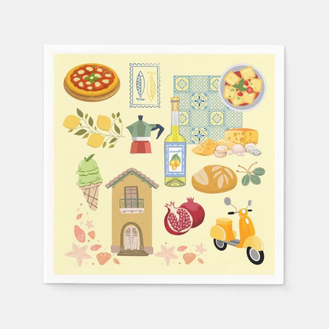 Italien Serviette (Vorderseite)