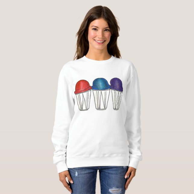 Italien Shaved Ice Snocone Sno Cone Sweatshirt (Devant entier)