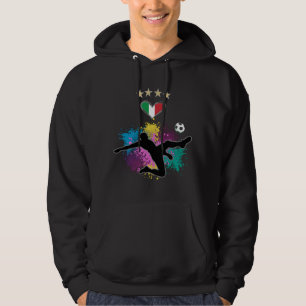 Italien Shirt-Flag-Splash für Fußball Hoodie