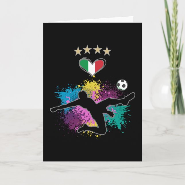 Italien Shirt-Flag-Splash für Fußball Karte (Vorderseite)