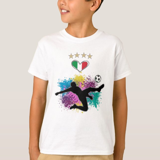 Italien Shirt-Flag-Splash für Fußball T-Shirt (Vorderseite)