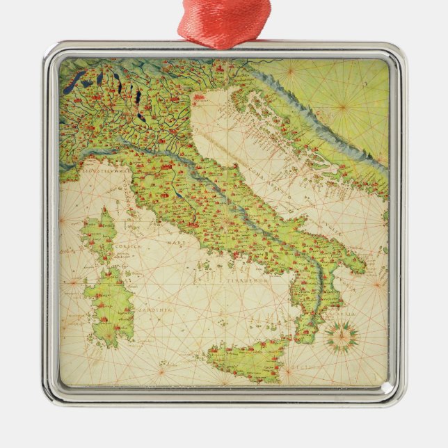 Italien Silbernes Ornament (Vorne)