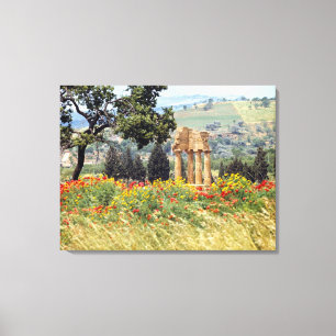 Italien, Sizilien, Agrigento. Die Ruinen der Leinwanddruck