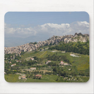 Italien, Sizilien, Enna, Calascibetta, Morgenansic Mousepad