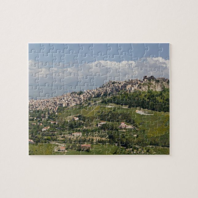Italien, Sizilien, Enna, Calascibetta, Morning Vie (Horizontal)