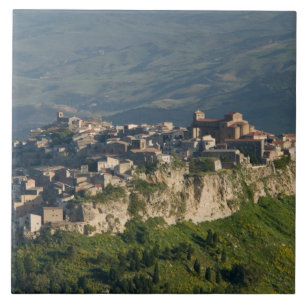 Italien, Sizilien, Enna, Calascibetta, Morning Vie Fliese