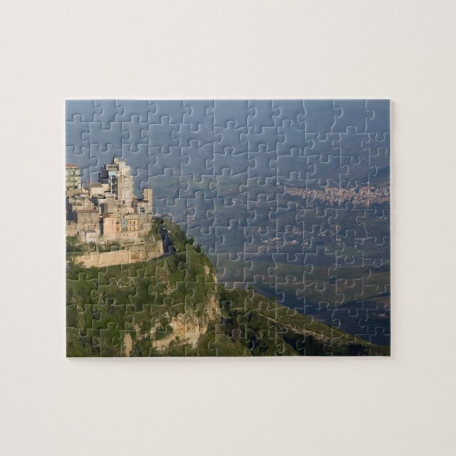 Italien, Sizilien, Enna, Stadtansicht von Rocca di (Horizontal)