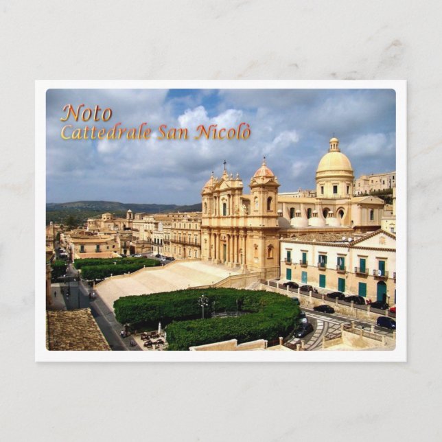 Italien - Sizilien - Noto - Kathedrale San Nicolò  Postkarte (Vorderseite)