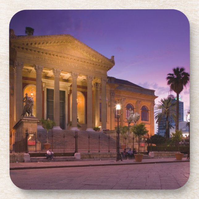Italien, Sizilien, Palermo, Teatro Massimo Opera Getränkeuntersetzer (Vorderseite)