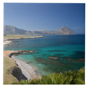 Italien, Sizilien, San Vito Lo Capo, Sicht auf den Fliese