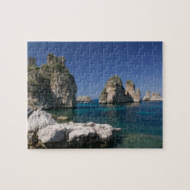 Italien, Sizilien, Scopello, Felsen von Tonnara (Horizontal)