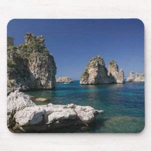 Italien, Sizilien, Scopello, Felsen von Tonnara Mousepad