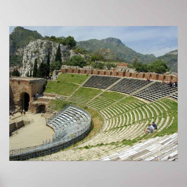 Italien, Sizilien, Taormina. 3. Jahrhundert Poster (Vorne)