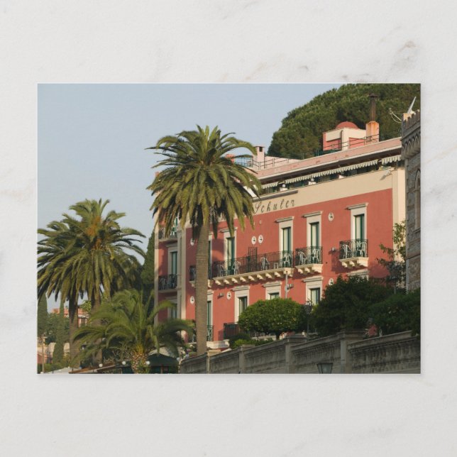 ITALIEN, Sizilien, TAORMINA: Hotel Schuler Postkarte (Vorderseite)
