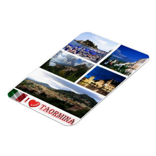 Italien - Sizilien - Taormina - I Liebe - Magnet