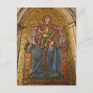 Italien, Sizilien, Taormina. Madonna & Kind Postkarte